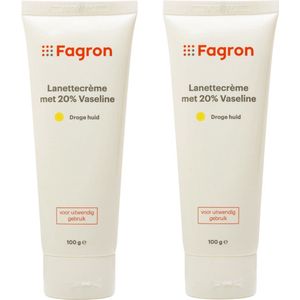 Fagron Lanettecréme met 20% Vaseline - 2x100 gram voordeelverpakking