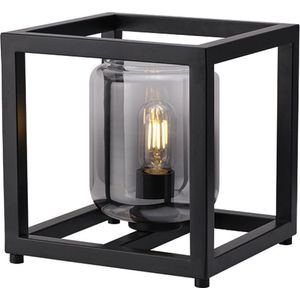 Freelight - Tafellamp Dentro B 26 cm rook glas zwart