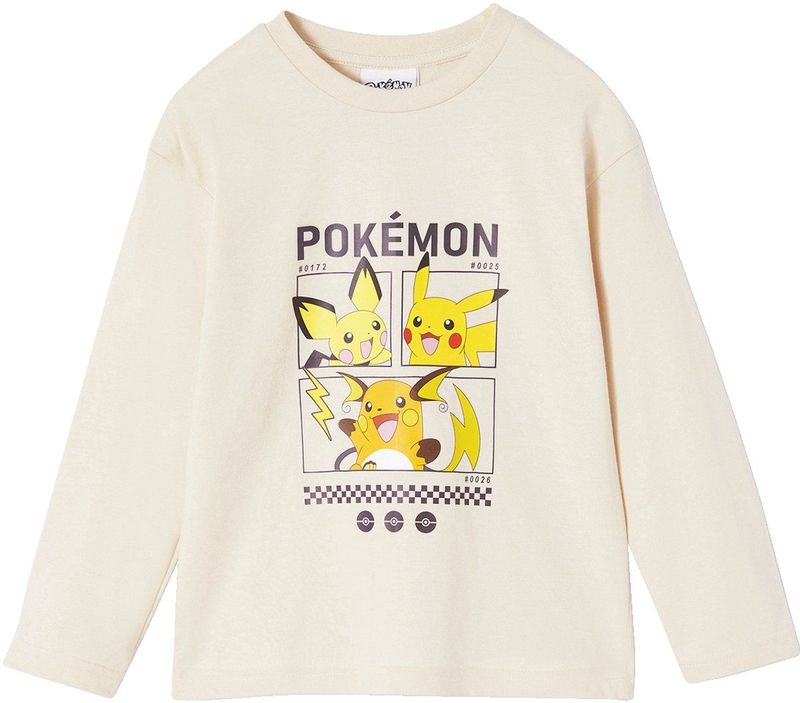 Vertbaudet - T-shirt - Pikachu Evolution - Jongens - Lange Mouwen - 100% Katoen