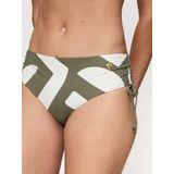 TRIUMPH - Bikinislip - Kaki/Wit - 77% Polyamide, 23% Elasthan