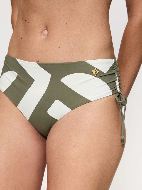 TRIUMPH - Bikinislip - Kaki/Wit - 77% Polyamide, 23% Elasthan