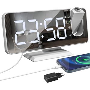 Solacis Wekkerradio Met Projectie - Wekkerradio - Digitale wekker - Wekkerradio kinderen - Wekker met projectie op plafond - Must have!