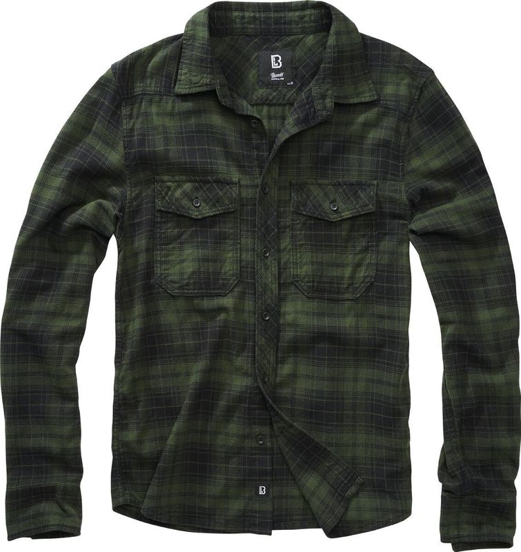 Brandit - Checkshirt - Groen - Flanellen Overhemd