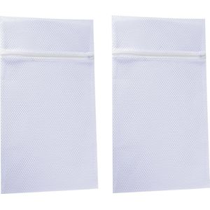 MSV Waszak - kwetsbare kleding wasgoed/waszak - 2x - wit - Medium size - 45 x 25 cm