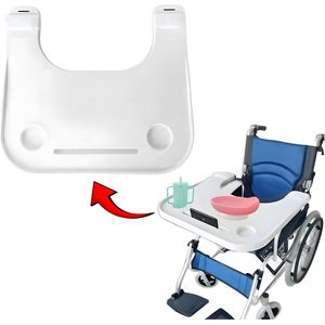 Rolstoeltafel - Rolstoel tafel - Rolstoel Accessoires - Werkblad voor Rolstoel - WIT - Eettafel voor Rolstoel