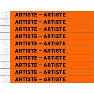 CombiCraft Standaard Bedrukte Polsbandjes ARTISTE - Oranje - 50 stuks (FR)