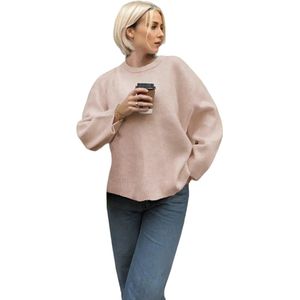 Trendyol Roze Brede Ronde Hals Gebreide Trui Twoaw25Kz00168