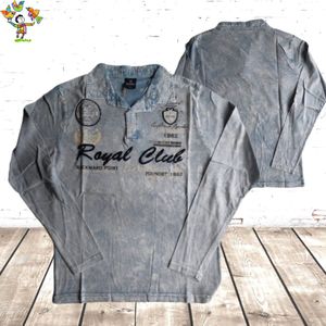 Polo Royal Club lichtblauw M -Violento-M-Polo's lange mouw