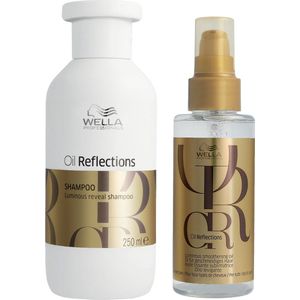 Wella - Oil Reflections Luminous Reveal Shampoo 250ml - Oil Reflections Luminous Smoothening Oil 100ml - Voordeelverpakking