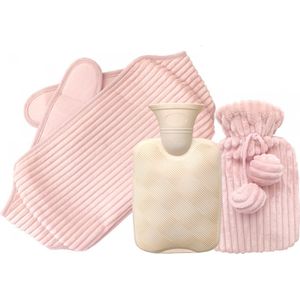 Buidel kruik - 1 liter - Warmwaterkruik - Kruik buidel - 3 in 1 - Tot 6 uur warmte - Heerlijk zacht - Menstruatie warmteband - Pijnverlichting voor nek, rug, schouderbenen