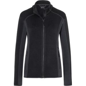 James and Nicholson Dames/dames structuur fleece jack (Zwart/Koolstof)