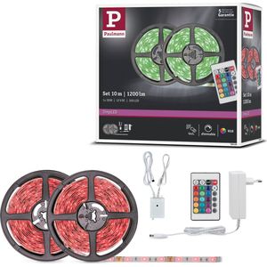 PAULMANN SimpLED LED-stripset RGB 10 m wit gecoat