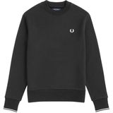 Fred Perry Sweater met Contrastbies Zwart