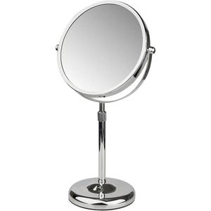 Gérard Brinard chrome spiegels hoogte verstelbare spiegel 5x vergroting - Ø20cm - make up spiegel