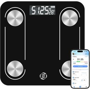 Equivera Personenweegschaal Beste Koop - Digitale Weegschaal - Lichaamsanalyse