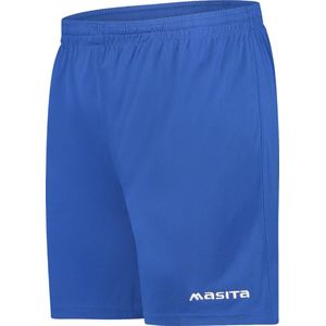 Masita | Sportbroek Dames & Heren Short Lima Sportbroek kort zonder binnenslip Sportshort - 100% Polyester Soepele Stof Vochtregulerend - ROYAL BLUE - 152