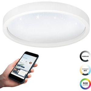 EGLO connect.z Montemorelos-Z Smart Plafondlamp - Ø 42 cm - Wit - Instelbaar RGB & wit licht - Dimbaar - Zigbee