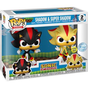 Funko Pop! Games: Sonic the Hedgehog - Shadow & Super Shadow Glow-in-the-Dark Two-pack Exclusive