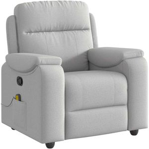 vidaXL - Massagestoel - Grijs - Stof - Verstelbaar met Massagefunctie