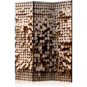 Kamerscherm - Scheidingswand - Vouwscherm - Stick Puzzle [Room Dividers] 135x172 - Artgeist Vouwscherm