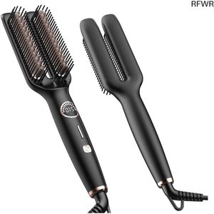 RFWR® Geavanceerde Haar Steilborstel met LED-indicator - Verwarmde Kam, 5 Temperatuurinstellingen, Ergonomisch Ontwerp, Snelle Styling