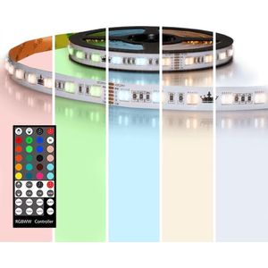 Led strip 4 meter RGBWW premium 240 Leds- Complete set spatwaterdicht