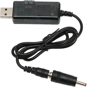 USB-versterkingskabel, 5V naar 9V 12V instelbare DC USB-versterkingskabel, draagbare versterkingsconverterkabel met 3,5 x 1,35 mm aansluitpunt, voor ventilator, tafel, lamp