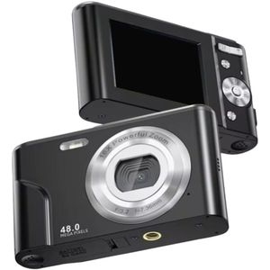 Retro camera - digitale camera - 48MP zwart VHS look inclusief accessoires video & foto