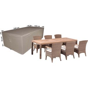 Raffles Covers Tuinsethoes - 240 x 190 H: 95 cm - RDS240190 - Waterdicht - Ademend - UV-bestendig - Elastisch rijgkoord - Beschermhoes tuinmeubelen - Hoes voor tafel en stoelen
