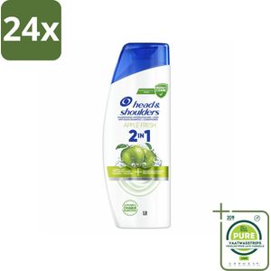 Head & Shoulders – 2-in-1 – Apple Fresh – 300 ml - Voordeelverpakking - 24 stuks - Anti-roos shampoo - 2-in-1 shampoo