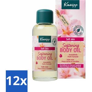 12 x Kneipp - Huidolie - Soft Skin - Amandelbloesem - Voor zachte & soepele huid - 100 ml - Huidolie - Droge Huid - Gevoelige Huid - Voedende Olie - Amandelolie