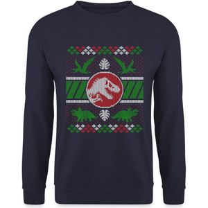 Jurassic World Kerstmis Ontwerp Met T-Rex Sweater Heren