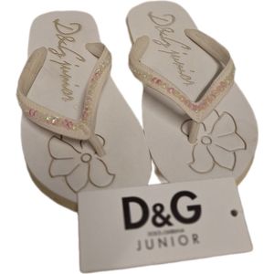 D&GJUNIOR -CHIABATTA-TEENSLIPPER-WHITE-SIZE 33