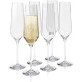 Glazen voor Champagne, 0.26 L, Set van 6 - Eva Trios-sLegio Nova