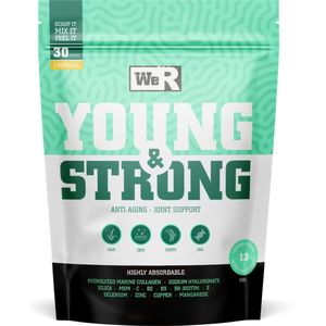 We'R Young & Strong -(30serving)- Anti-aging - verjongt huid, haar en nagels - versoepelt gewrichten en pezen- hoog gedoseerd - 13 ingrediënten - wetenschappelijke formule - gehydrolyseerd collageen - hyaluronzuur - MSM - bamboo extract