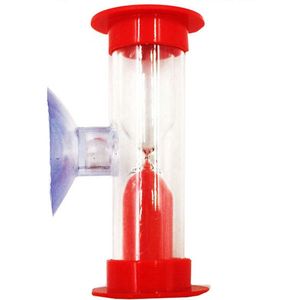 Scoby - Rode Zandloper - 2 Min Douchetimer - Tandenpoetsen & Tijd Meten - Met Zuignap - Rood