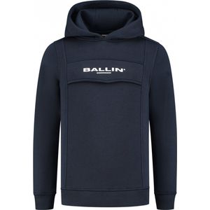 Ballin Amsterdam - Jongens Regular fit Sweaters Hoodie LS - Navy - Maat 6
