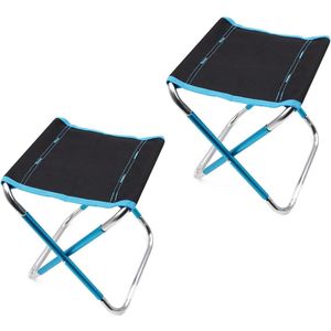 2 stuks draagbare inklapbare campingstoelen - zwart - lichtgewicht - hoge kwaliteit - aluminiumlegering - outdoorstoel - camping - vissen - wandelen - reizen