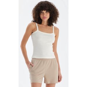 Dagi Tanktop met Brede Bandjes en U-hals