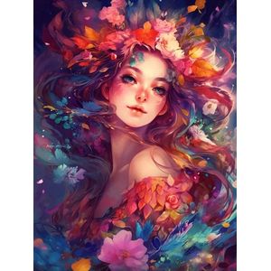Diamond Painting Volwassenen - Diamond Painting Kinderen - Diamond Painting Accessoires - Meisje 30x40cm