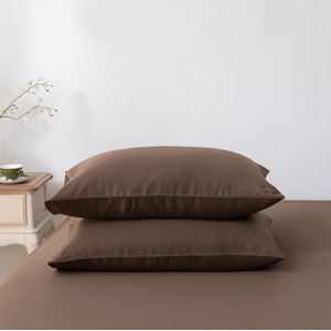 Bamboe kussenslopen Coffee Brown donkerbruin 50x75 cm – Set van 2, zacht, ademend & duurzaam | Boomba Bamboo®