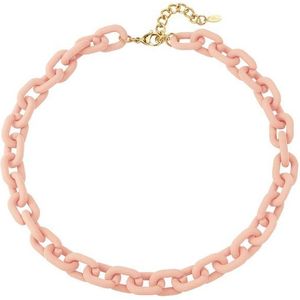 Ketting- Geketend collier - kleurrijk - Pale Pink - Yehwang