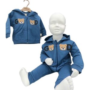 Babyset biologisch katoen met capuchon – 2-delig Beertje ""GOOD"" (3-24 maanden)