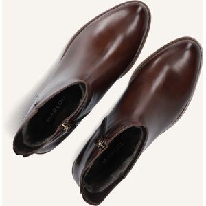 MARLOU Gg410 Enkellaarsjes - Enkelboots met rits - Dames - Bruin - Maat 35