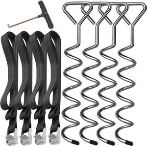 Heavy Duty Trampoline Anker Grondharingen Set van 4 - Hond Vast Bindt Tuin Trampoline Kit - Voor Tuin, Kamp, Schommelingen en Schuur