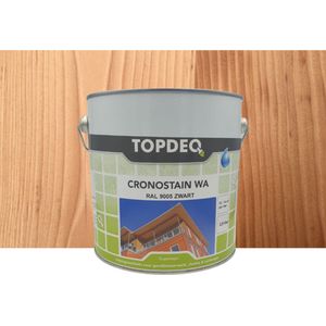 TOPDEQ CRONOSTAIN WA Beits voor Buiten - zwart Dekkend - 5 Liter - Voor Geveltimmerwerk, Chalets & Tuinhuisjes
