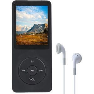 MP3 Speler 8GB - HiFi Lossless Geluid - Ondersteunt 64GB SD Kaart - FM Radio, Video & E-Book - Draagbaar Muziekapparaat met Opnamefunctie - Voor Reizen & Sport - Zwart - 1 Stuk