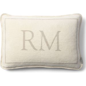 Riviera Maison Kussenhoes, Kussensloop, Sierkussen met logo - RM Logo Pillow Cover 45x65 - grijs