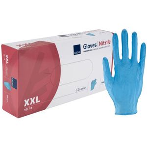 Classic Nitril Handschoenen – Blauw – Maat XXL – Poedervrij – 100 stuks