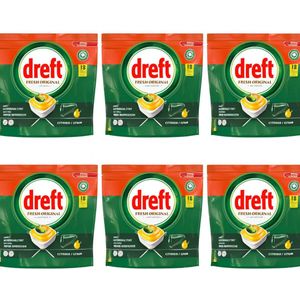 X6Dreft - Vaatwas - Fresh Original - All in One - Citroen - 18Capsules/243g